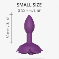 Силіконова анальна пробка Love To Love OPEN ROSES S SIZE - PURPLE RAIN — Переглянути зображення 3