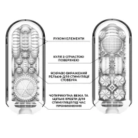 Мастурбатор Tenga Flip Zero Gravity Back, змінна інтенсивність стимуляції, розкладний — Переглянути зображення 3