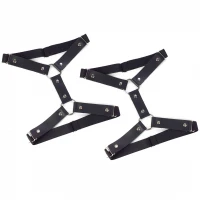 Гартери на ногу із натуральної шкіри Art of Sex - Kristina Leg Garters (2 шт), цвет Чорний — Переглянути зображення 6
