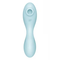 Вакуумний смарт-стимулятор із вібрацією Satisfyer Curvy Trinity 5 (Blue), керування зі смартфона — Переглянути зображення 2