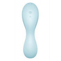 Вакуумний смарт-стимулятор із вібрацією Satisfyer Curvy Trinity 5 (Blue), керування зі смартфона
