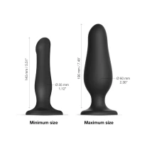 Надувний фалоімітатор Strap-On-Me INFLATABLE DILDO PLUG - NOIR, кулька всередині, діаметр до 6 см — Переглянути зображення 10