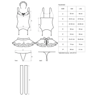 Еротичний костюм покоївки зі спідницею Obsessive Housemaid 5 pcs costume S/M, black, топ, спідниця, стринги, пов'язка на голову, п — Переглянути зображення 12