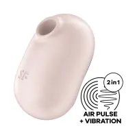 Вакуумний стимулятор із вібрацією Satisfyer Pro To Go 2 Beige — Переглянути зображення 1