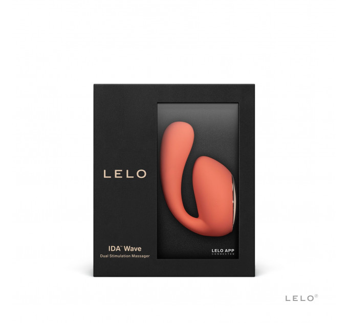 Смарт-вібратор LELO Ida Wave Coral Red, вагінально-кліторальний, технологія WaveMotion, 2 мотори