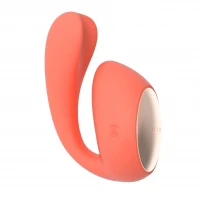 Смарт-вібратор LELO Ida Wave Coral Red, вагінально-кліторальний, технологія WaveMotion, 2 мотори — Переглянути зображення 5