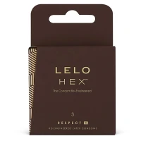 Презервативи LELO HEX Condoms Respect XL 3 Pack, тонкі та суперміцні, збільшений розмір — Переглянути зображення 1
