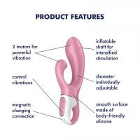 Вібратор-кролик надувний Satisfyer Air Pump Bunny 2 — Просмотреть изображение 6