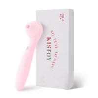 Вакуумний стимулятор з вібратором KISSTOY Polly Max Pink — Переглянути зображення 5