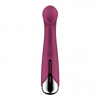 Вибратор с ротацией Satisfyer Spinning G-Spot 1 Red, плоская площадка для стимуляции точки G