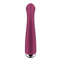 Вибратор с ротацией Satisfyer Spinning G-Spot 1 Red, плоская площадка для стимуляции точки G
