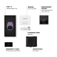 Ерекційне кільце з вібрацією LELO Tor 3 Violet Dusk, керування зі смартфона — Переглянути зображення 4