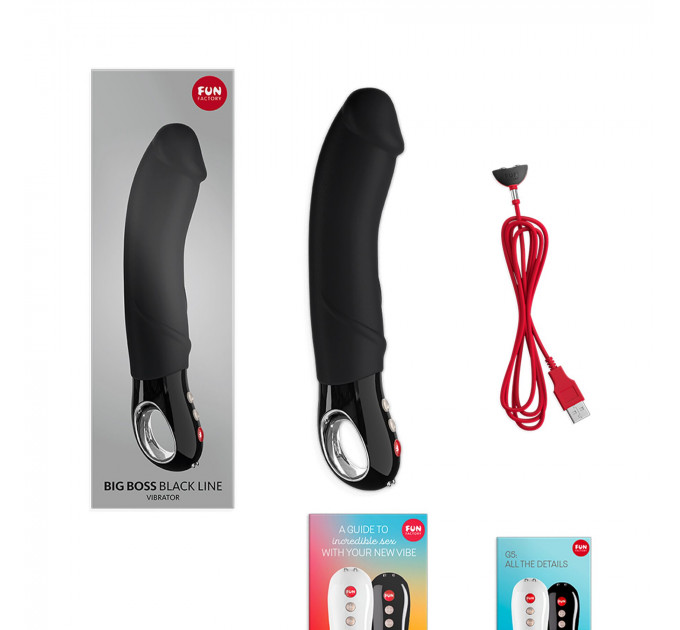Вібратор для точки G Fun Factory BIG BOSS black, дуже потужний, 23,5 см