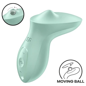 Вібратор для клітора з перлинною стимуляцією Satisfyer Exciterrr Mint, 2 незалежні мотори
