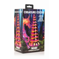 Фентезійний скляний фалоімітатор Creature Cocks Twilight Rainbow Glass Dildo, 16 см — Просмотреть изображение 4