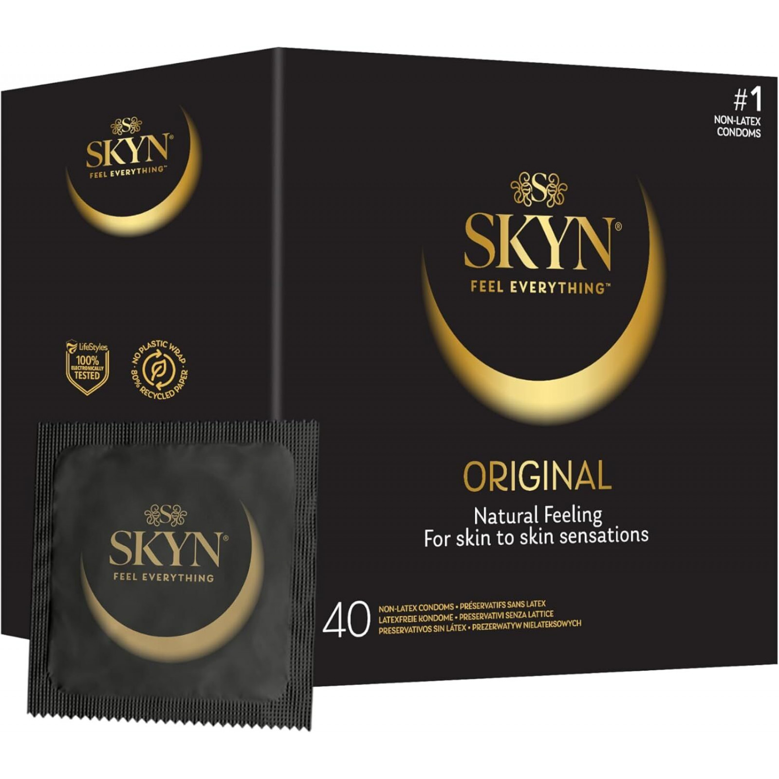 Безлатексні преміум-презервативи SKYN Original 40 шт
