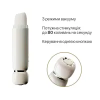 Вакуумний кліторальний стимулятор Zalo Lia Floral White, 3 насадки, 3 режими, різна інтенсивність — Переглянути зображення 3