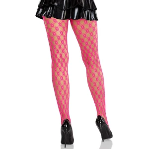 Колготки Leg Avenue Eyelet Net Tights Neon Pink One Size