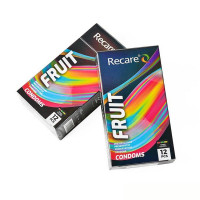 Презервативи Holographic Recare Fruit Flavour Condoms 12 шт, аромати: м'ята, банан, полуниця