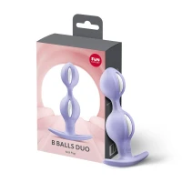 Анальні кульки Fun Factory B BALLS DUO Purple, ефект вібрації, діаметр 3,2 та 3,6 см — Просмотреть изображение 3