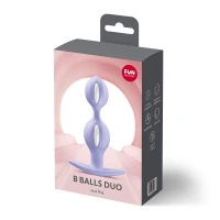 Анальні кульки Fun Factory B BALLS DUO Purple, ефект вібрації, діаметр 3,2 та 3,6 см — Просмотреть изображение 4