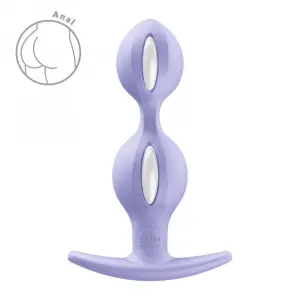 Анальні кульки Fun Factory B BALLS DUO Purple, ефект вібрації, діаметр 3,2 та 3,6 см