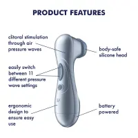 Вакуумний кліторальний стимулятор Satisfyer Pro 2 Generation 2 Battery Series Light Blue — Переглянути зображення 5