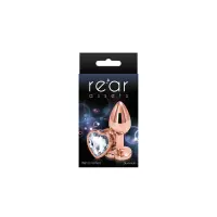 Анальна пробка NS Novelties Rear Assets - Rose Gold Heart - Small - Clear — Переглянути зображення 2