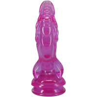Фэнтезийный фаллоимитатор Doc Johnson Crystal Jellies - Invader Dong 8.5 Inch - Purple — Просмотреть изображение 3