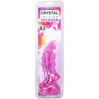 Фэнтезийный фаллоимитатор Doc Johnson Crystal Jellies - Invader Dong 8.5 Inch - Purple — Просмотреть изображение 5