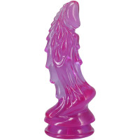 Фэнтезийный фаллоимитатор Doc Johnson Crystal Jellies - Invader Dong 8.5 Inch - Purple