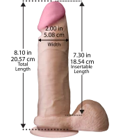 Фалоімітатор Doc Johnson The Realistic Cock 8 inch White - ULTRASKYN, Vack-U-Lock (м'яте паковання!!!) — Переглянути зображення 5