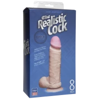 Фалоімітатор Doc Johnson The Realistic Cock 8 inch White - ULTRASKYN, Vack-U-Lock (м'яте паковання!!!) — Переглянути зображення 4