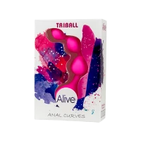 Анальні кульки Alive Triball Pink, силікон макс. діаметр 2 см — Переглянути зображення 2