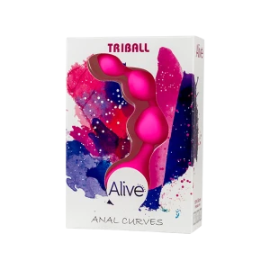 Анальні кульки Alive Triball Pink, силікон макс. діаметр 2 см