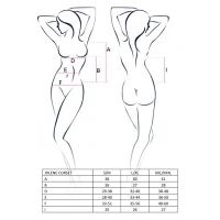 Корсет з пажами Passion JOLENE CORSET L/XL, black, трусики, напіввідчинені груди, напівпрозорий — Переглянути зображення 5