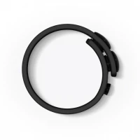 Регульоване ерекційне кільце на кнопках Love To Love HERO RING - BLACK ONYX — Переглянути зображення 2