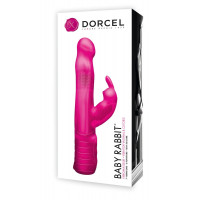 Вибратор-кролик Dorcel Baby Rabbit Pink с жемчужным массажем и вращающейся головкой