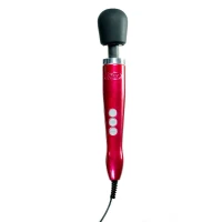 Вібромасажер DOXY Die Cast Red, дуже потужний, живлення 220В, металевий корпус — Переглянути зображення 1