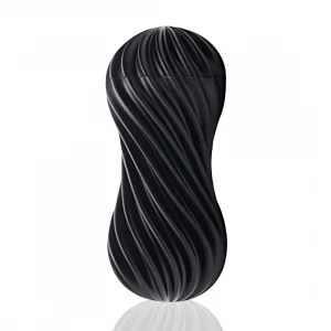 Мастурбатор Tenga Flex Rocky Black зі змінною інтенсивністю, можна скручувати