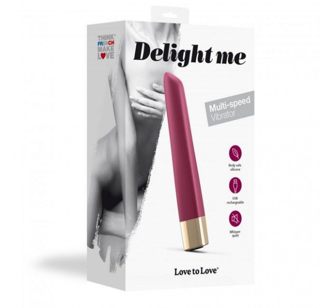 Мощный минивибратор Love To Love Delight Me Prune с мягким кончиком, 16 режимов работы