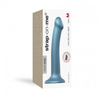 Насадка для страпона Strap-On-Me Mono Density Dildo Blue M, диам. 3,3см, однослойный силикон, гибкий Насадка для страпона Strap-On-Me Mono Density Dildo Blue M, диам. 3,3см, однослойный силикон, гибкий