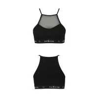 Спортивний топ з прозорою вставкою Passion PS006 TOP M, black — Переглянути зображення 5