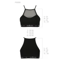 Спортивний топ з прозорою вставкою Passion PS006 TOP M, black — Переглянути зображення 6