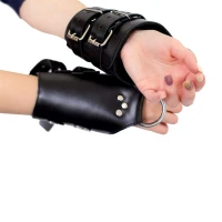 Манжети для підвісу за руки Art of Sex – Kinky Hand Cuffs For Suspension, чорні, натуральна шкіра — Переглянути зображення 6