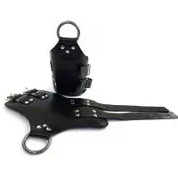 Манжети для підвісу за руки Art of Sex – Kinky Hand Cuffs For Suspension, чорні, натуральна шкіра — Переглянути зображення 2