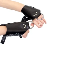 Манжети для підвісу за руки Art of Sex – Kinky Hand Cuffs For Suspension, чорні, натуральна шкіра — Переглянути зображення 5