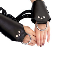 Манжети для підвісу за руки Art of Sex – Kinky Hand Cuffs For Suspension, чорні, натуральна шкіра — Просмотреть изображение 7