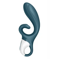 Смарт вібратор-кролик Satisfyer Hug Me Bluegrey, 2 мотори, діаметр 4,2см, широка кліторальна частина — Переглянути зображення 2