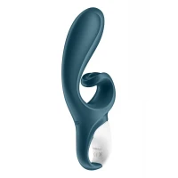 Смарт вібратор-кролик Satisfyer Hug Me Bluegrey, 2 мотори, діаметр 4,2см, широка кліторальна частина — Переглянути зображення 3
